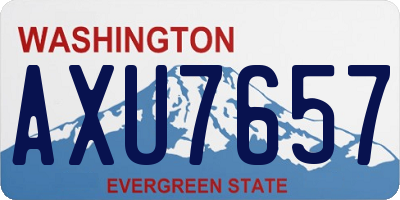 WA license plate AXU7657