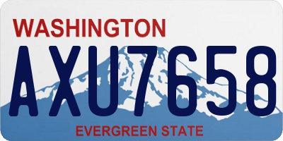 WA license plate AXU7658