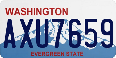 WA license plate AXU7659