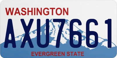 WA license plate AXU7661