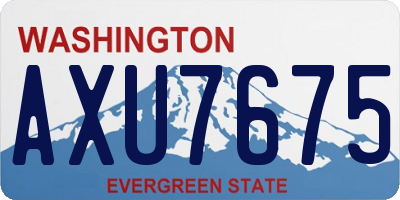 WA license plate AXU7675