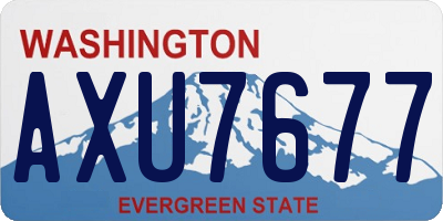 WA license plate AXU7677
