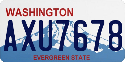 WA license plate AXU7678