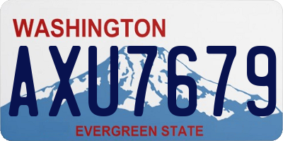 WA license plate AXU7679