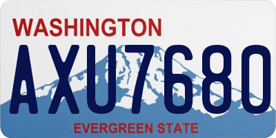 WA license plate AXU7680