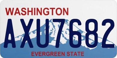 WA license plate AXU7682