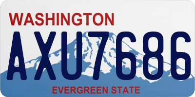 WA license plate AXU7686