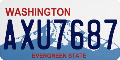 WA license plate AXU7687