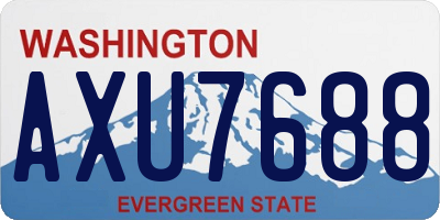 WA license plate AXU7688
