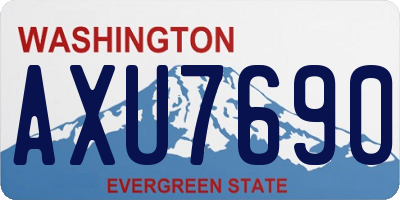 WA license plate AXU7690