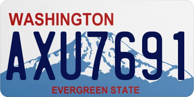 WA license plate AXU7691