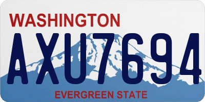 WA license plate AXU7694