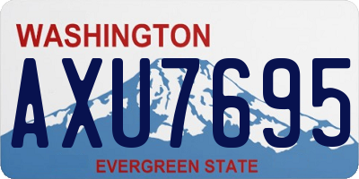 WA license plate AXU7695