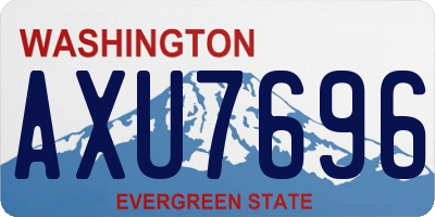WA license plate AXU7696
