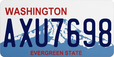 WA license plate AXU7698