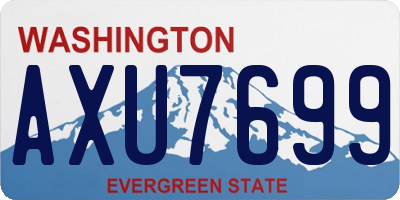 WA license plate AXU7699