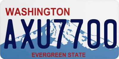 WA license plate AXU7700