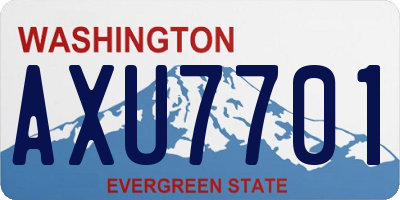 WA license plate AXU7701