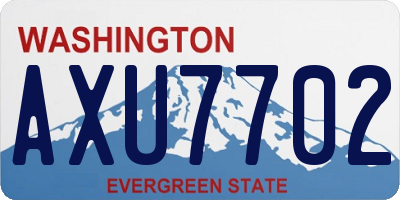 WA license plate AXU7702