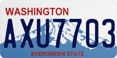 WA license plate AXU7703