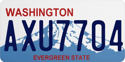 WA license plate AXU7704