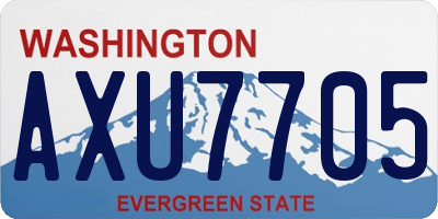 WA license plate AXU7705