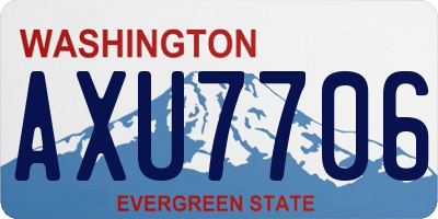 WA license plate AXU7706
