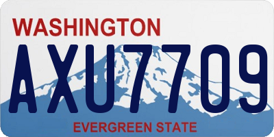 WA license plate AXU7709