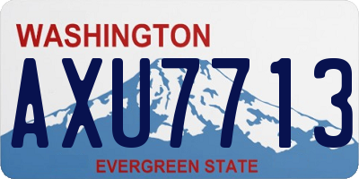 WA license plate AXU7713