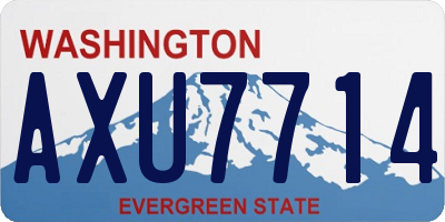 WA license plate AXU7714