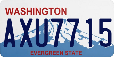 WA license plate AXU7715