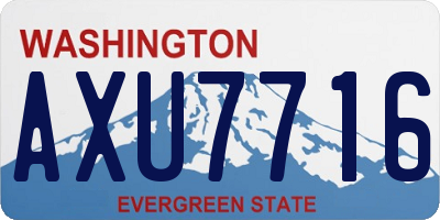 WA license plate AXU7716