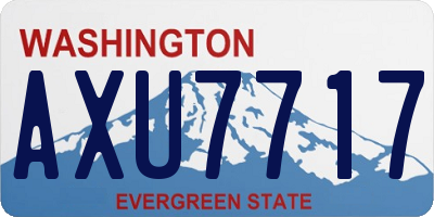 WA license plate AXU7717