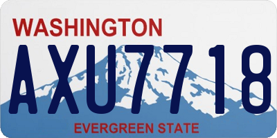 WA license plate AXU7718