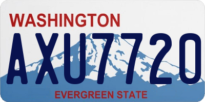 WA license plate AXU7720