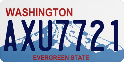 WA license plate AXU7721