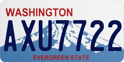 WA license plate AXU7722