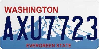 WA license plate AXU7723