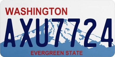 WA license plate AXU7724