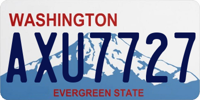 WA license plate AXU7727