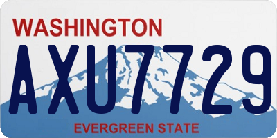 WA license plate AXU7729