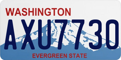 WA license plate AXU7730