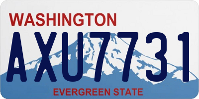 WA license plate AXU7731