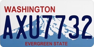 WA license plate AXU7732