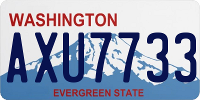 WA license plate AXU7733