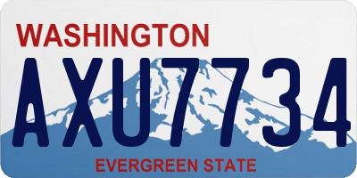 WA license plate AXU7734