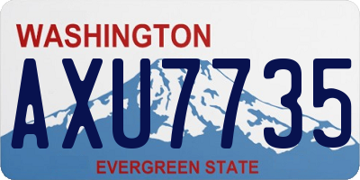 WA license plate AXU7735