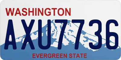 WA license plate AXU7736