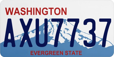 WA license plate AXU7737