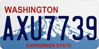 WA license plate AXU7739